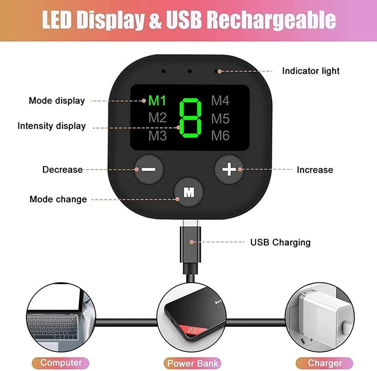 Rechargeable EMS Abdominal Muscle Stimulator ABS Trainer Toner Fitness Belt - Top Beat Cart
