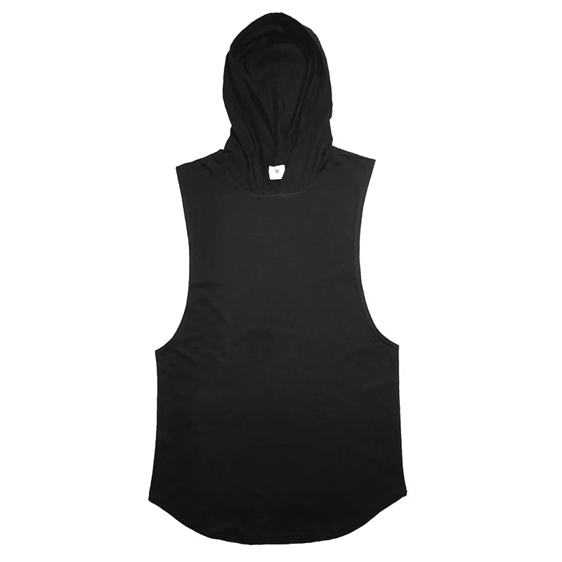 Bodybuilding Stringer Hoodies Gym Sleeveless Hooded Fitness Tank Tops Mens Running Sport Clothing Cotton Breathable Cool Shirt - Top Beat Cart
