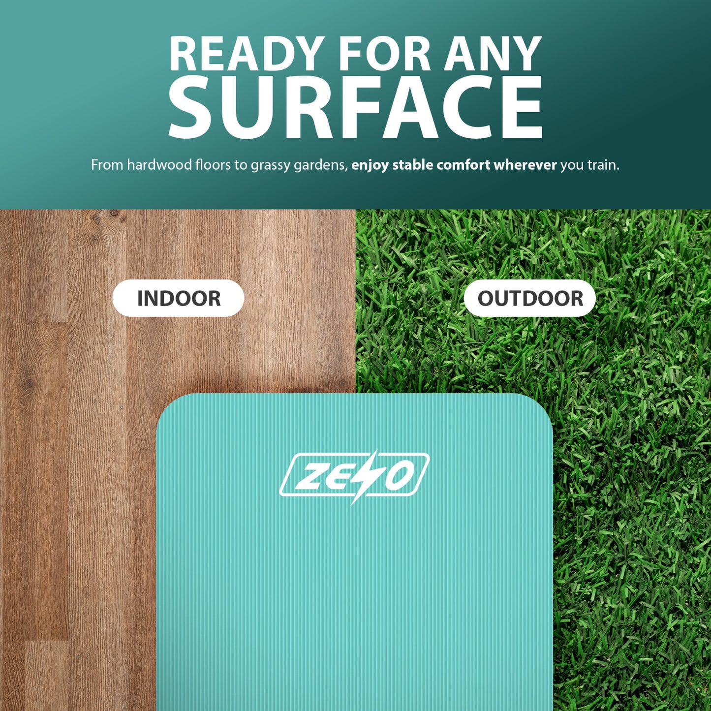 YOGA MAT 10MM THICK EXERCISE MAT GYM WORKOUT FITNESS PILATES HOME NON SLIP NBR