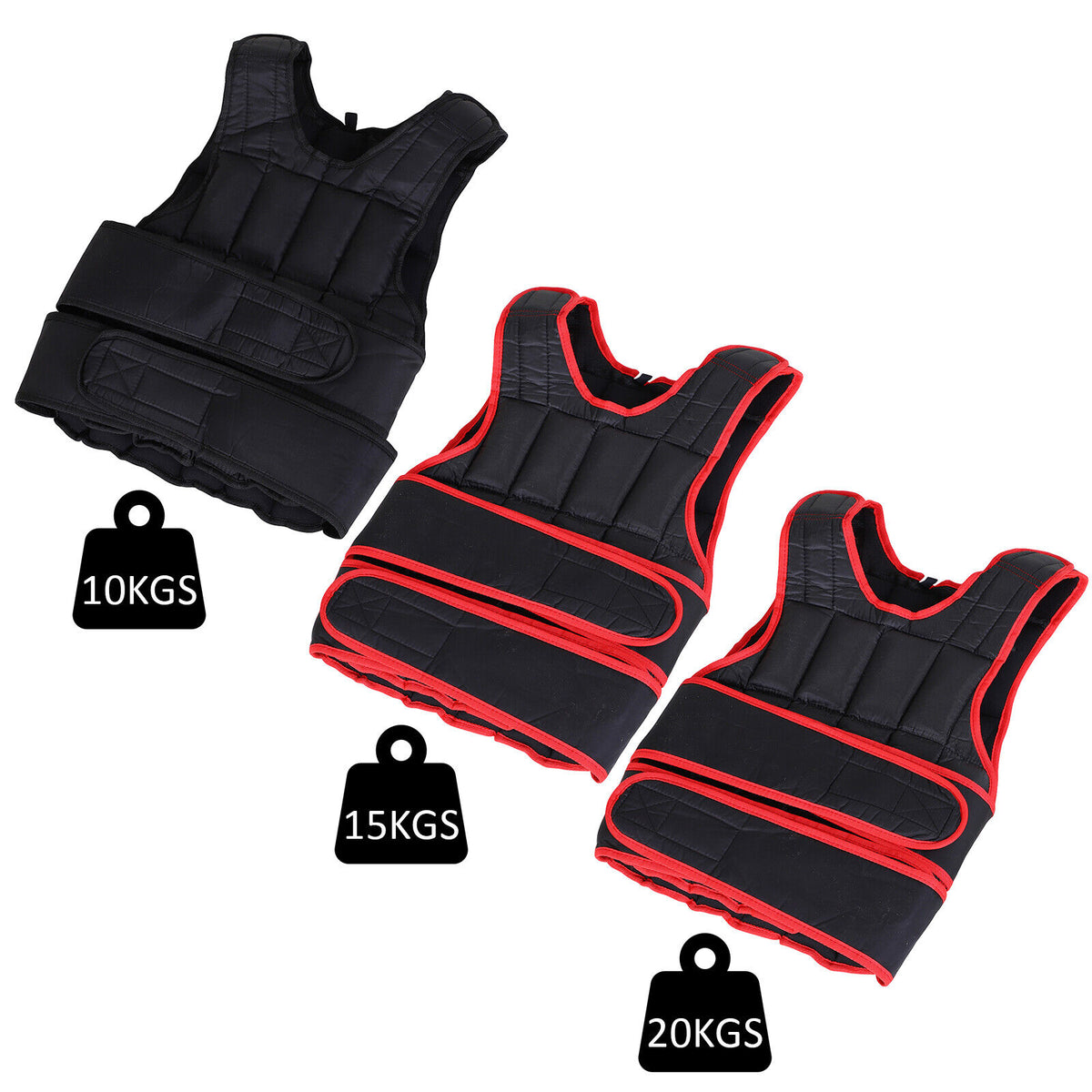 Weight Vest Adjustable Exerice Workout W/ 36 Weights Padding Fitness Black - Top Beat Cart