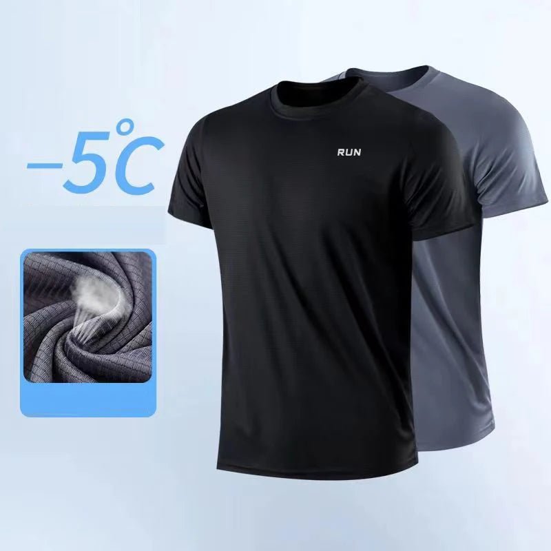 Men'S Quick Dry Short Sleeve Gym Running Moisture Wicking round Neck T-Shirt Training Exercise Gym Sport Shirt Tops Lightweight - Top Beat Cart