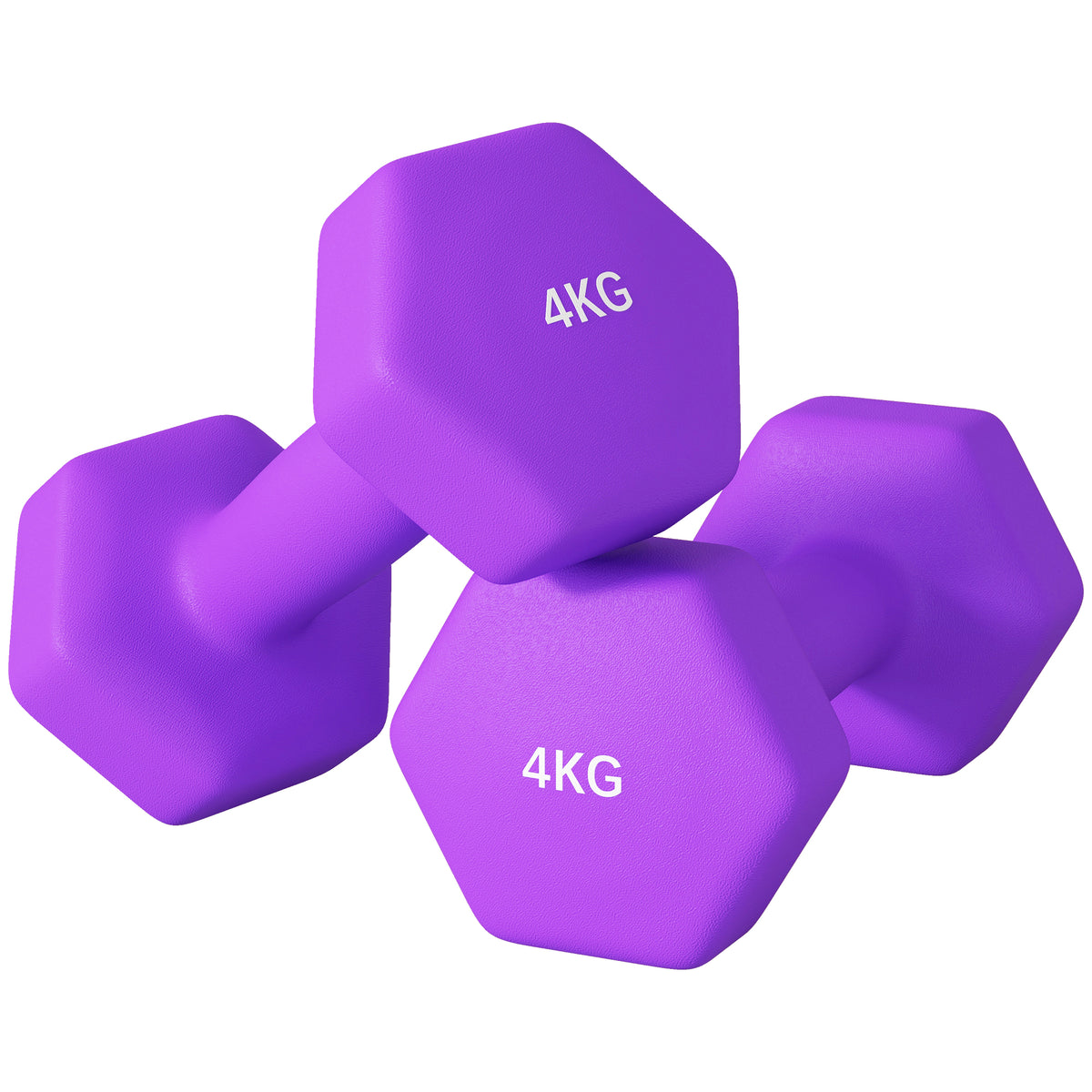 Set of 6 Dumbbells, Hexagonal Weights Pair, 2 X 3Kg, 2 X 4Kg, 2 X 5Kg - Top Beat Cart