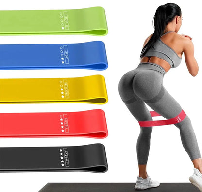 #Summervibes 5 Set Resistance Loop Exercise Bands Exercise Bands for Home Fitness, Stretching, Strength Training, Physical Therapy,