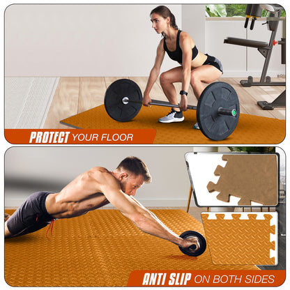 EVA INTERLOCKING FLOOR MATS SOFT FOAM GYM FLOORING MAT YOGA TILES 25 MM 60X60Cm - Top Beat Cart
