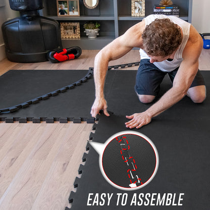 EVA INTERLOCKING FLOOR MATS SOFT FOAM GYM FLOORING MAT YOGA TILES 25 MM 60X60Cm - Top Beat Cart