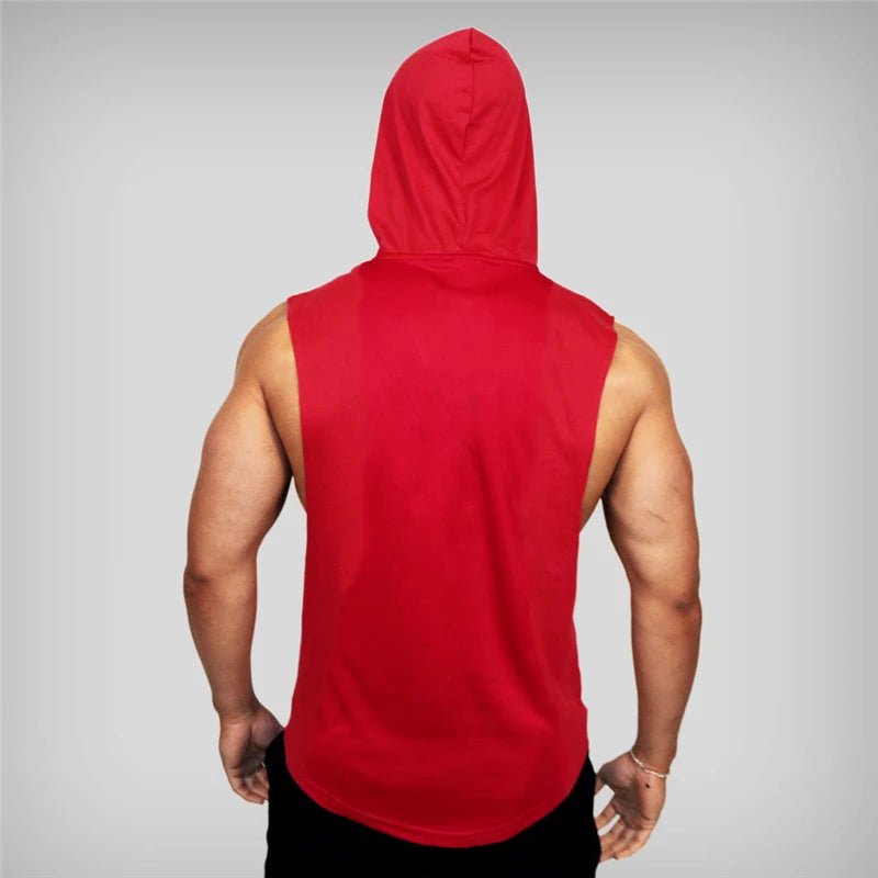 Bodybuilding Stringer Hoodies Gym Sleeveless Hooded Fitness Tank Tops Mens Running Sport Clothing Cotton Breathable Cool Shirt - Top Beat Cart