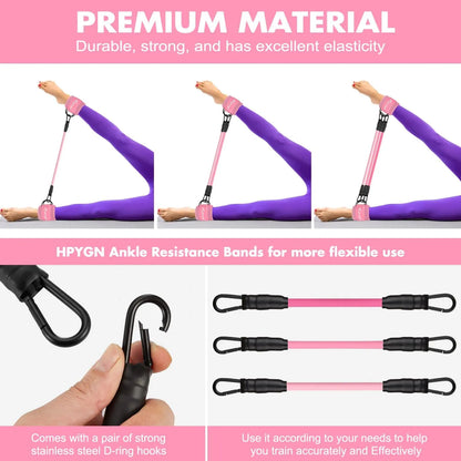 HPYGN Ankle Resistance Bands, Ankle Bands for Working Out with Cuffs, Resistance Bands for Leg Butt Training Workout Equipment for Kickbacks Hip Gluteus Training Exercises, Ankle Strap with Exercise Bands