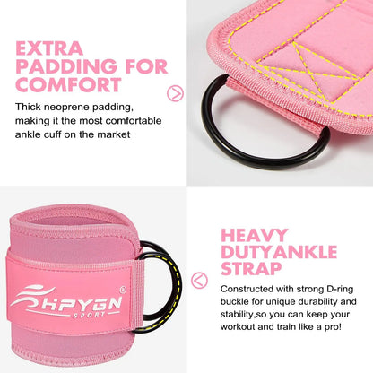 HPYGN Ankle Resistance Bands, Ankle Bands for Working Out with Cuffs, Resistance Bands for Leg Butt Training Workout Equipment for Kickbacks Hip Gluteus Training Exercises, Ankle Strap with Exercise Bands