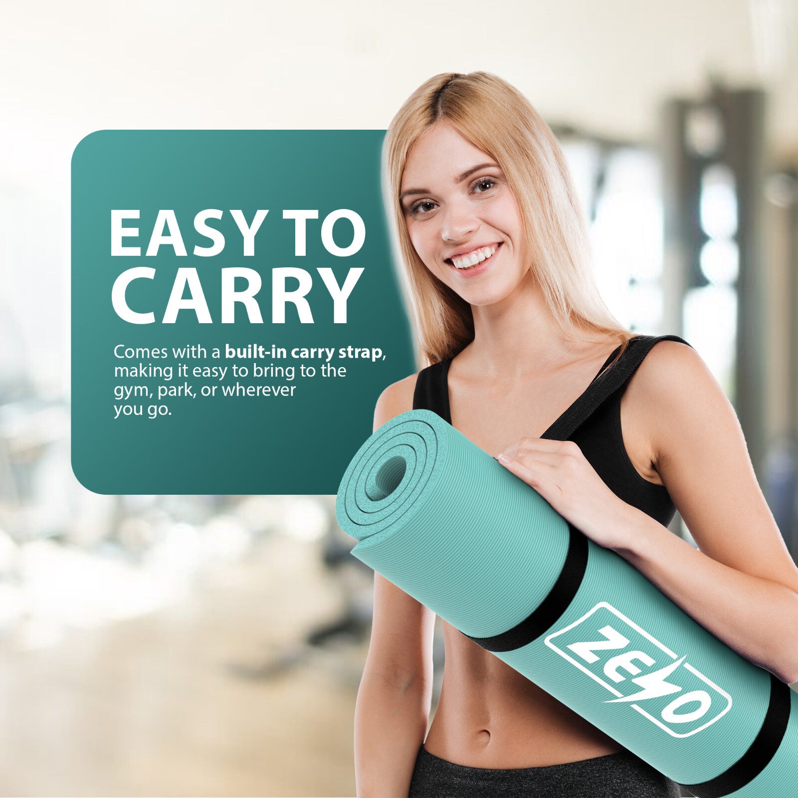 YOGA MAT 10MM THICK EXERCISE MAT GYM WORKOUT FITNESS PILATES HOME NON SLIP NBR