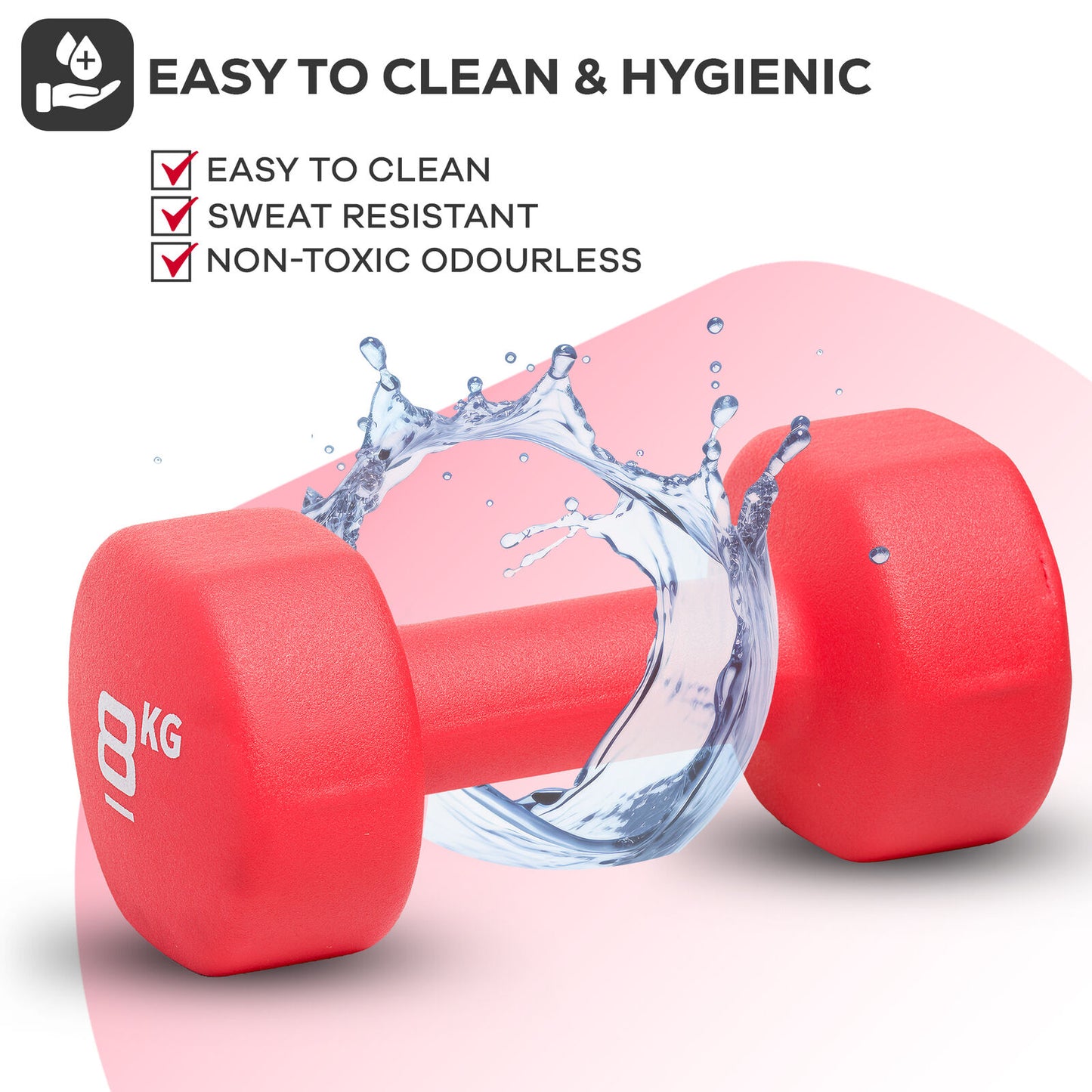 Neoprene Dumbbells Hand Weights Pair Exercise Iron Set Home Gym Fitness Aerobic