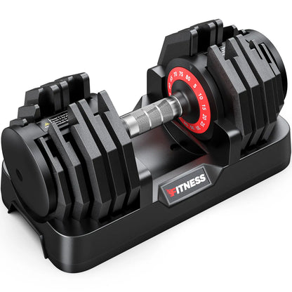 Bearbro 55Lb/80Lb Adjustable Dumbbells, 1-Sec Adjustable Weights Dumbbells , 5 in 1 Free Dumbbell with Anti-Slip Texture Handle, Weight Set for Home Gym Suit Both Men and Women,Dealsforyoudays
