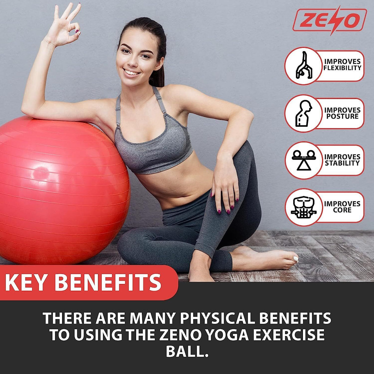EXERCISE GYM BALL SWISS PILATES YOGA CORE TRAINING PREGNANCY BIRTHING ANTI-BURST - Top Beat Cart