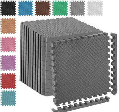 EVA INTERLOCKING FLOOR MATS SOFT FOAM GYM FLOORING MAT YOGA TILES 25 MM 60X60Cm - Top Beat Cart