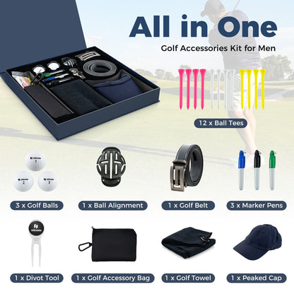 Complete Golf Accessories Set Hi-End Golf Gift Box for Men/Women