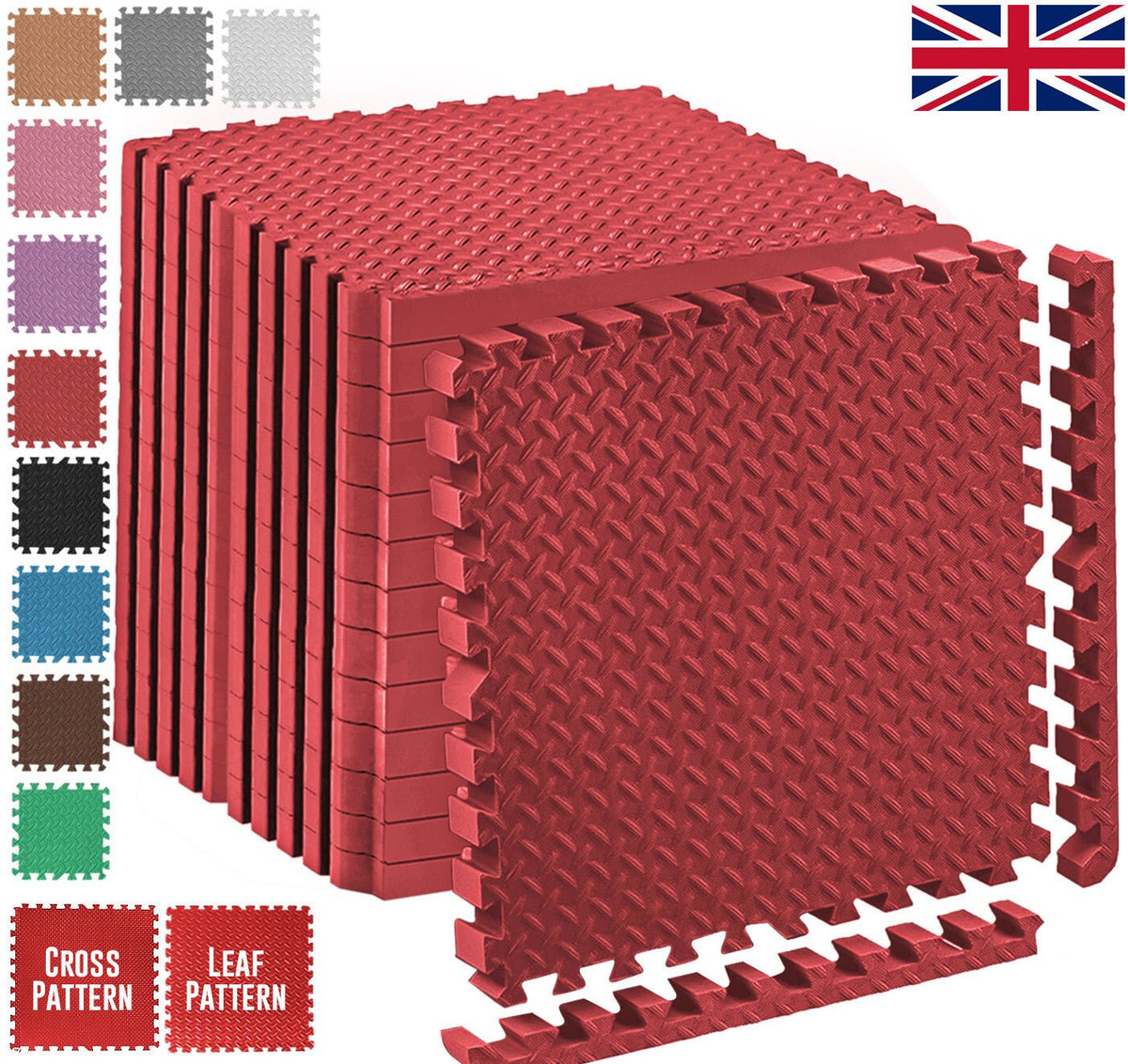 EVA INTERLOCKING FLOOR MATS SOFT FOAM GYM FLOORING MAT YOGA TILES 25 MM 60X60Cm - Top Beat Cart
