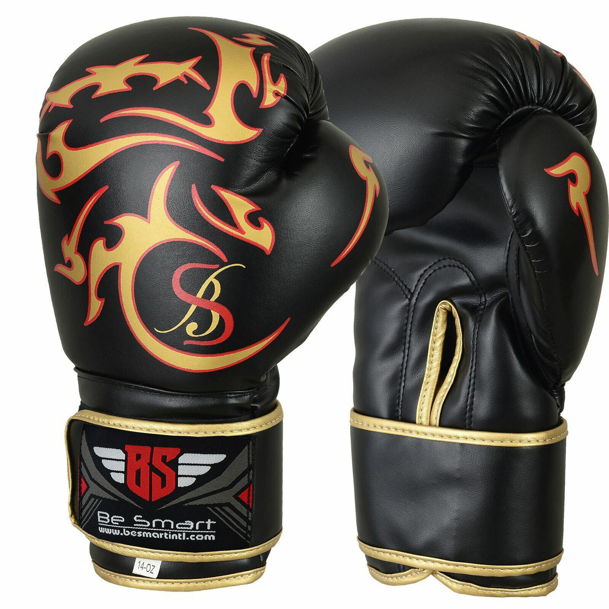 Maya Leather Boxing Gloves Muay Thai Punch Bag Sparring MMA Training Kickboxing - Top Beat Cart
