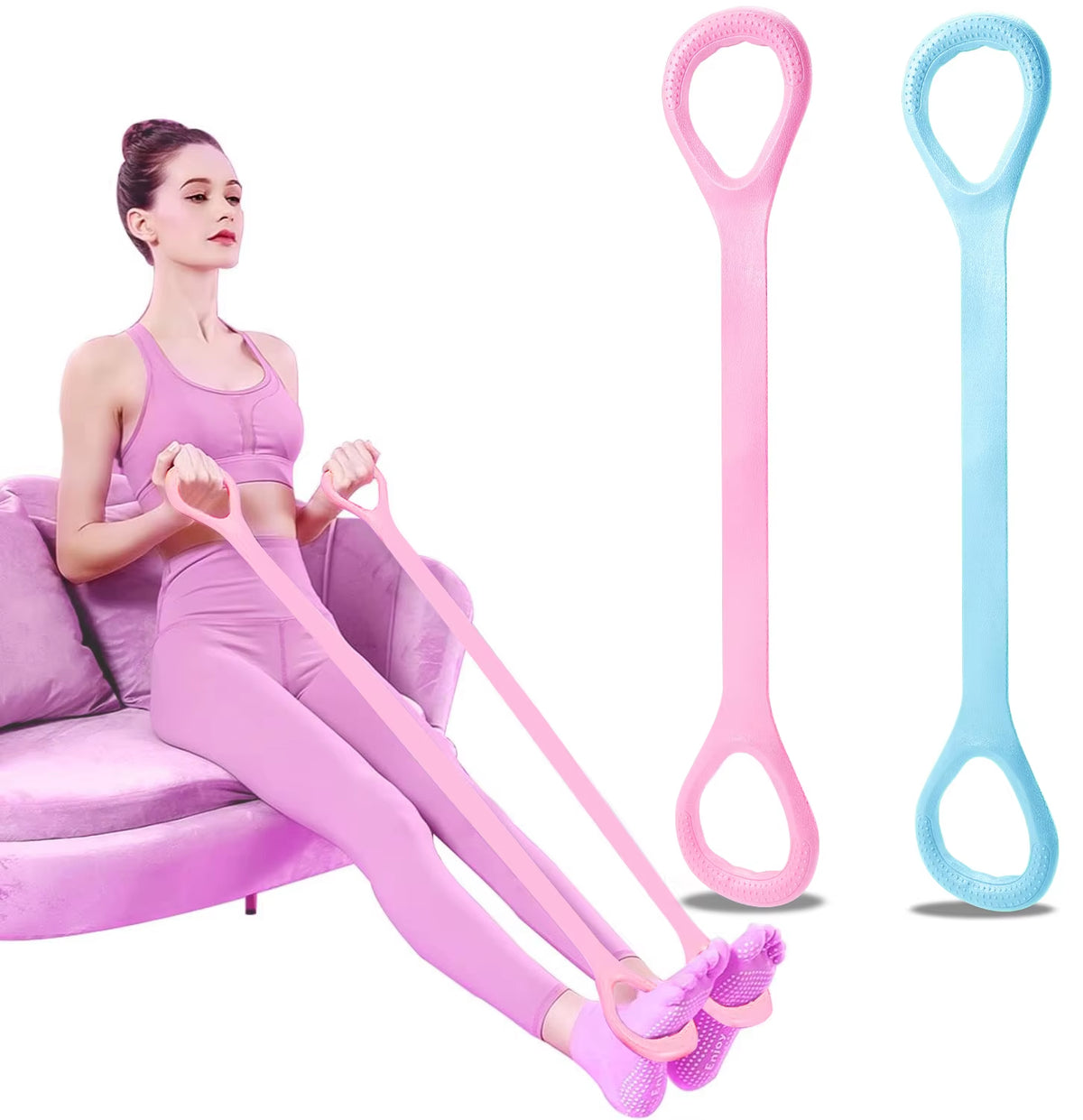 8 Fitness Workout Resistance Band Arm Back Shoulder Exercise Elastic Training Band Yoga Pilates Equipment - Top Beat Cart