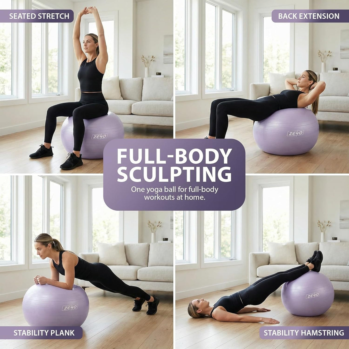 EXERCISE GYM BALL SWISS PILATES YOGA CORE TRAINING PREGNANCY BIRTHING ANTI-BURST - Top Beat Cart