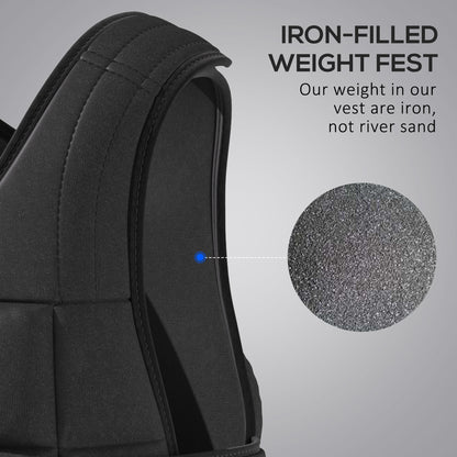Weight Vest Adjustable Exerice Workout W/ 36 Weights Padding Fitness Black - Top Beat Cart