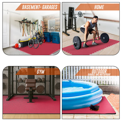 EVA INTERLOCKING FLOOR MATS SOFT FOAM GYM FLOORING MAT YOGA TILES 25 MM 60X60Cm - Top Beat Cart