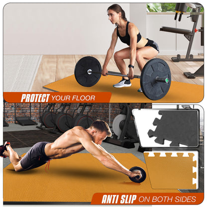 EVA INTERLOCKING FLOOR MATS SOFT FOAM GYM FLOORING MAT YOGA TILES 25 MM 60X60Cm - Top Beat Cart