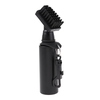 Protable Golf Club Groove Brush Plastic Cleaning Brush Golf Cleaner with Water Bottle Self-Contained Water Brush - Black Ball