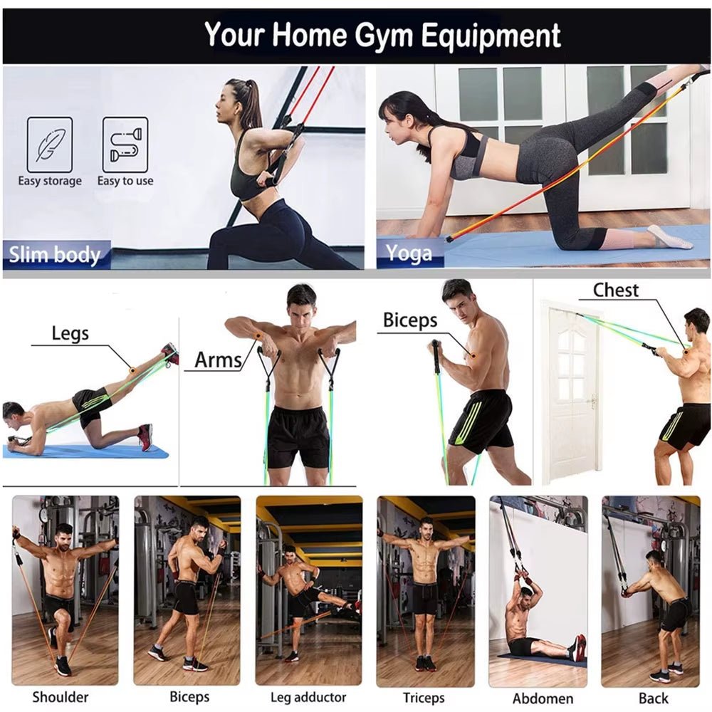 200Lbs Resistance Bands Set Exercise Workout Loop Bands Gym Training Fitness Sports Gym Equipment for Home Bodybuilding Weight - Top Beat Cart