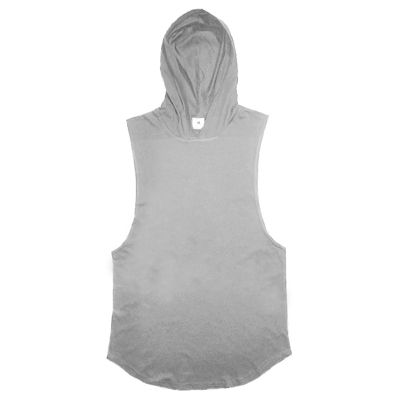 Bodybuilding Stringer Hoodies Gym Sleeveless Hooded Fitness Tank Tops Mens Running Sport Clothing Cotton Breathable Cool Shirt - Top Beat Cart
