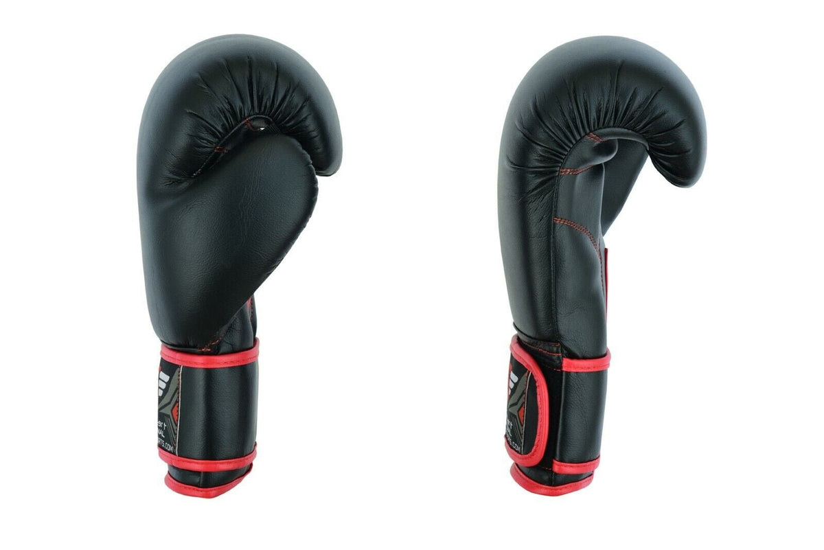 Maya Leather Boxing Gloves Muay Thai Punch Bag Sparring MMA Training Kickboxing - Top Beat Cart