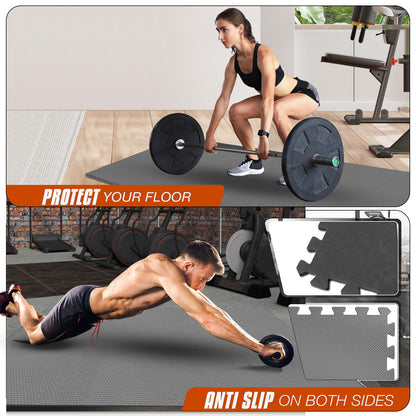 EVA INTERLOCKING FLOOR MATS SOFT FOAM GYM FLOORING MAT YOGA TILES 25 MM 60X60Cm - Top Beat Cart
