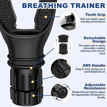 Adjustable Resistance Breathing Exercise Trainer, Compact Home Gym Equipment for Breath Control, Portable Easy-Clean Gear for Daily Fitness (Sports & Outdoor Agility Training Equipment)