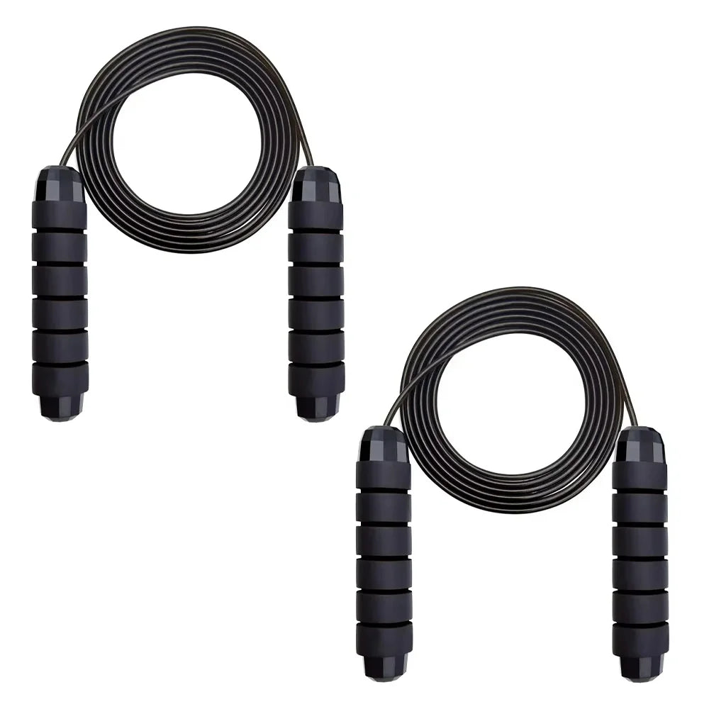 With Ball Bearings Adjustable Tangle-Free Speed Wire Jump Rope Workout with Foam Handles for Fitness Home Workouts and Slim Body - Top Beat Cart