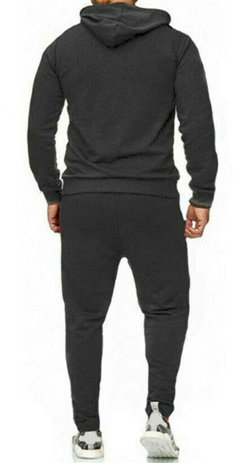 New Mens Pullover Tracksuit Hoodie Jogging Bottoms Set Stretch Sweater Jogger - Top Beat Cart