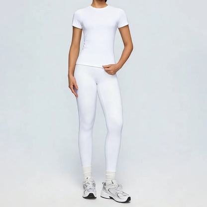 Yoga Set Quick Dry 2 Piece Female Short-Sleeved Long Pants Outdoor Sportswear Fitness Suit plus Size Sport Outfit for Woman - Top Beat Cart