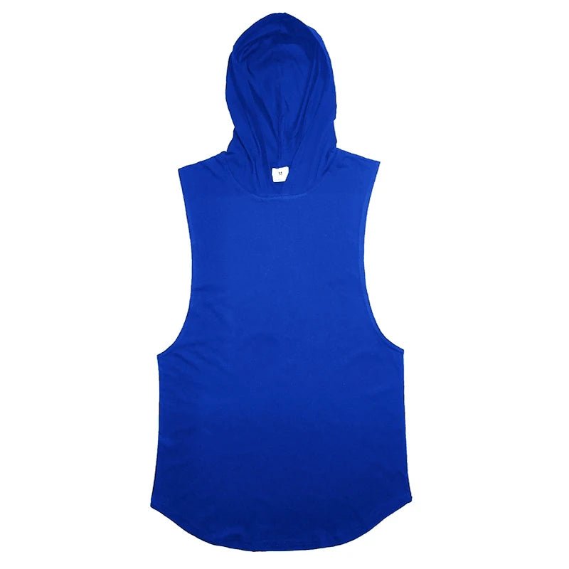 Bodybuilding Stringer Hoodies Gym Sleeveless Hooded Fitness Tank Tops Mens Running Sport Clothing Cotton Breathable Cool Shirt - Top Beat Cart