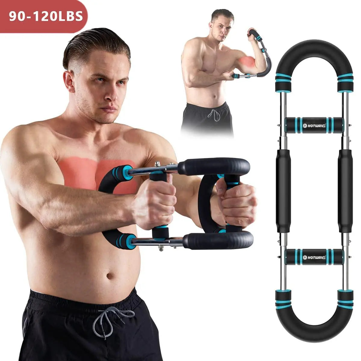 HOTWAVE Arm Trainer, Adjustable Chest Workout Equipment, Arm Trainer for Men, Chest Trainer for Men, Shoulder Muscle Training, Portable Spring Resistance Home Fitness Equipment Summervibes