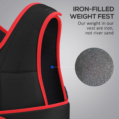 Weight Vest Adjustable Exerice Workout W/ 36 Weights Padding Fitness Black - Top Beat Cart