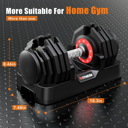 Bearbro 55Lb/80Lb Adjustable Dumbbells, 1-Sec Adjustable Weights Dumbbells , 5 in 1 Free Dumbbell with Anti-Slip Texture Handle, Weight Set for Home Gym Suit Both Men and Women,Dealsforyoudays
