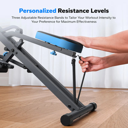 Merach 2-In-1 Squat Rowing Machine, Adjustable Resistance Glutes Leg Workout Equipment with LCD Monitor, 350LBS Capacity Home Gym Exercise for Women Summervibes