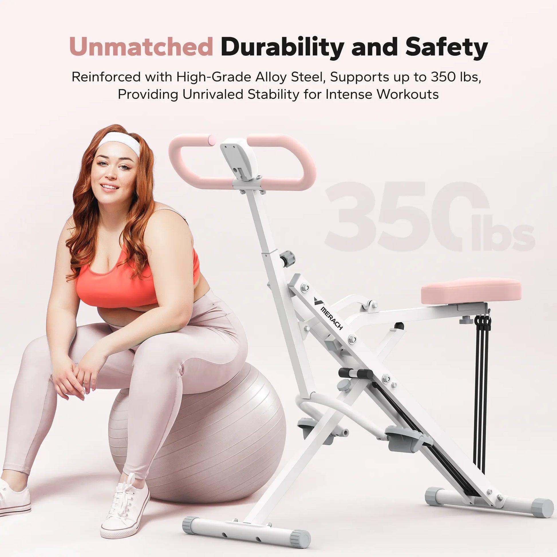 Merach 2-In-1 Squat Rowing Machine, Adjustable Resistance Glutes Leg Workout Equipment with LCD Monitor, 350LBS Capacity Home Gym Exercise for Women Summervibes
