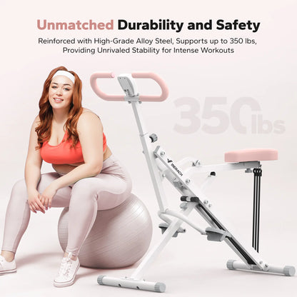 Merach 2-In-1 Squat Rowing Machine, Adjustable Resistance Glutes Leg Workout Equipment with LCD Monitor, 350LBS Capacity Home Gym Exercise for Women Summervibes