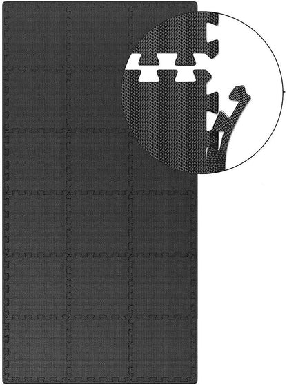 INTERLOCKING EVA SOFT FOAM EXERCISE FLOOR MATS GARAGE OFFICE KIDS PLAY - Top Beat Cart