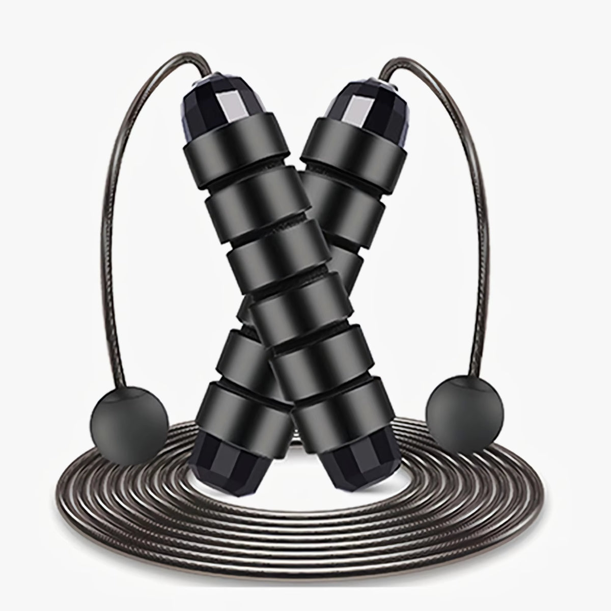 With Ball Bearings Adjustable Tangle-Free Speed Wire Jump Rope Workout with Foam Handles for Fitness Home Workouts and Slim Body - Top Beat Cart