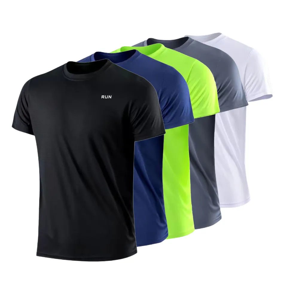 Men'S Quick Dry Short Sleeve Gym Running Moisture Wicking round Neck T-Shirt Training Exercise Gym Sport Shirt Tops Lightweight - Top Beat Cart