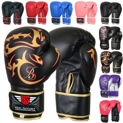 Pro Leather Boxing Gloves, MMA, Sparring Punch Bag, Muay Thai Training Gloves - Top Beat Cart