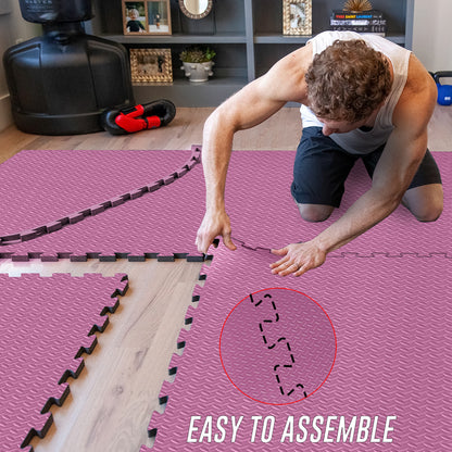 EVA INTERLOCKING FLOOR MATS SOFT FOAM GYM FLOORING MAT YOGA TILES 25 MM 60X60Cm - Top Beat Cart