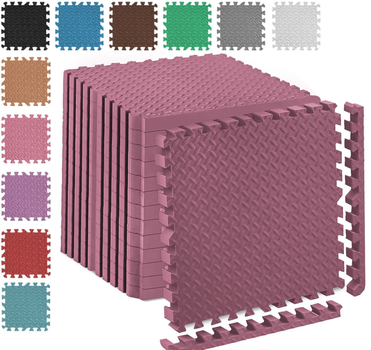 EVA INTERLOCKING FLOOR MATS SOFT FOAM GYM FLOORING MAT YOGA TILES 25 MM 60X60Cm - Top Beat Cart