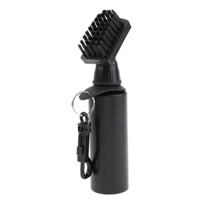 Protable Golf Club Groove Brush Plastic Cleaning Brush Golf Cleaner with Water Bottle Self-Contained Water Brush - Black Ball