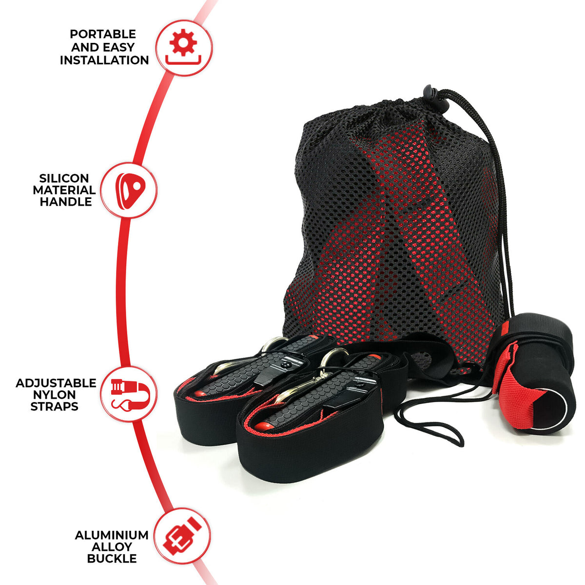 Fitness Exercise Suspension Strap Home Gym Sports Total Body Workout Training - Top Beat Cart