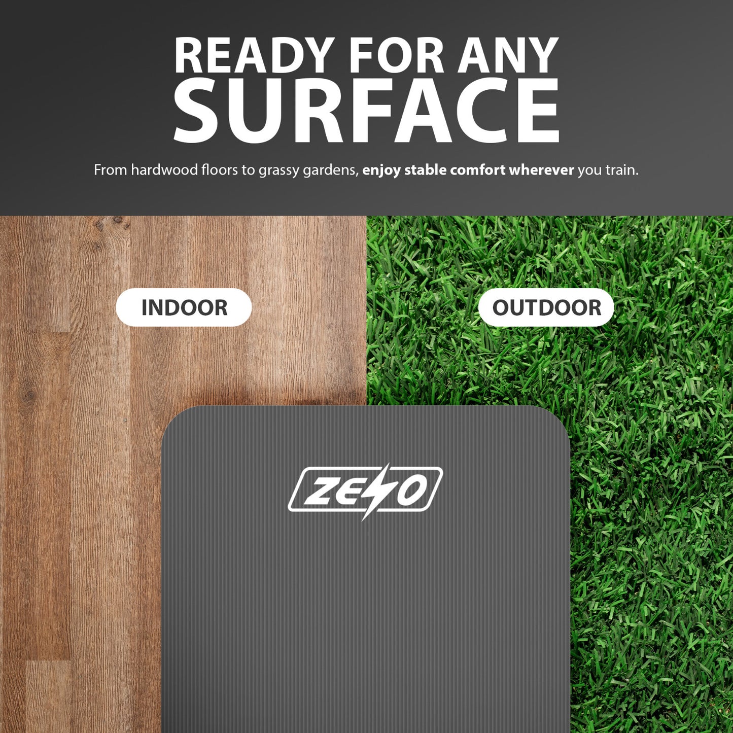 YOGA MAT 10MM THICK EXERCISE MAT GYM WORKOUT FITNESS PILATES HOME NON SLIP NBR